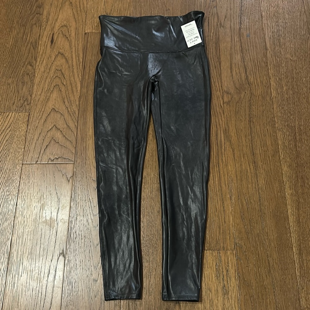 Spanx Faux Leather Leggings Black - XL